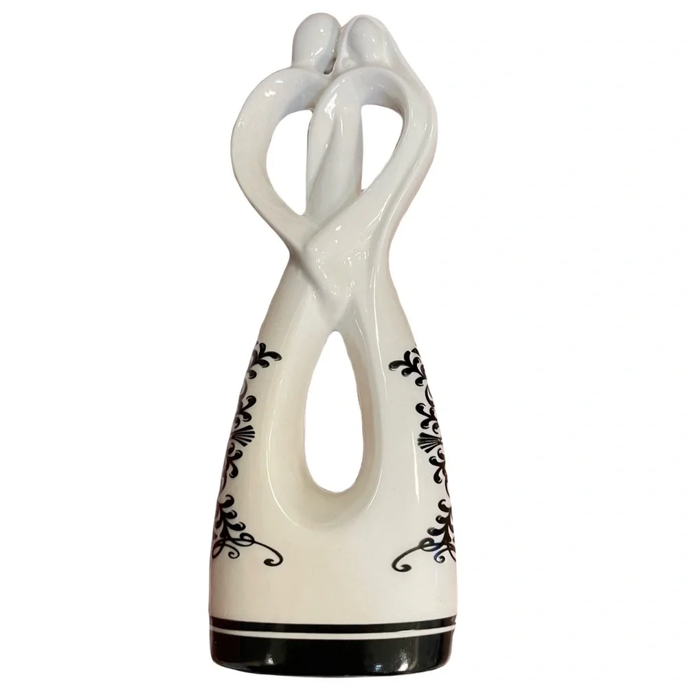Studio His & Hers Wedding Anniversary Black & White Cake Topper